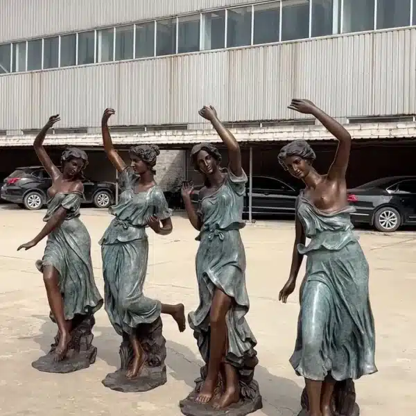 1.95m Life Size Bronze Four Seasons Goddess Sculptures