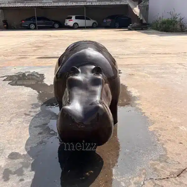 Bronze Hippo Sculpture (3)