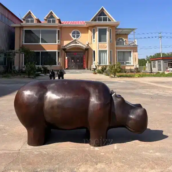 Bronze Hippo Sculpture (4) Bronze Hippo Sculpture