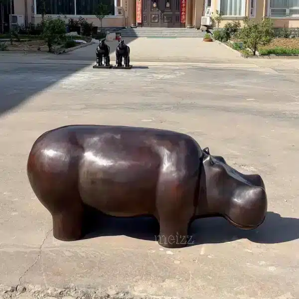 Bronze Hippo Sculpture (5) Bronze Hippo Sculpture