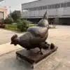 Hen Garden Statue – Bronze Mother Hen and Chicks Sculpture