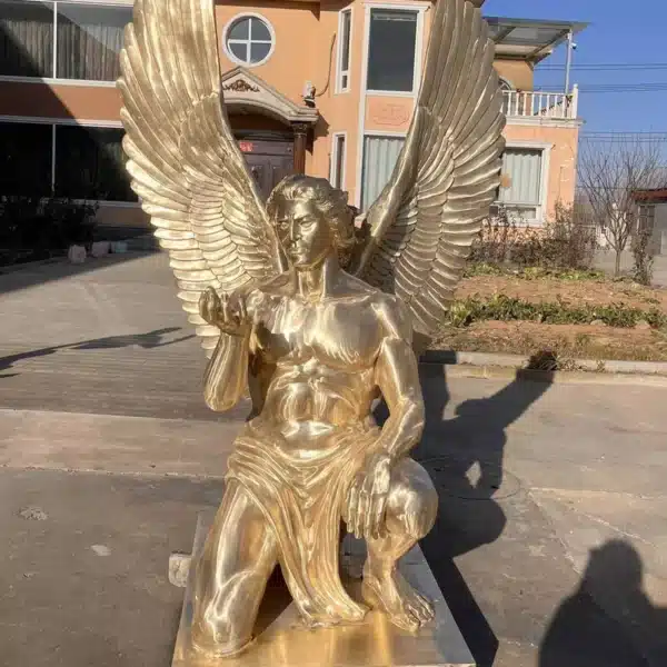 Kneeling Male Angel Statue