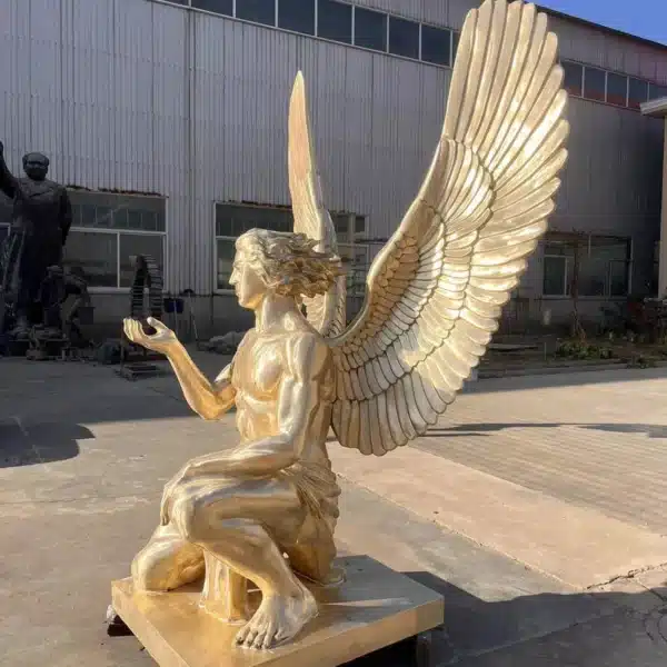 Kneeling Male Angel Statue