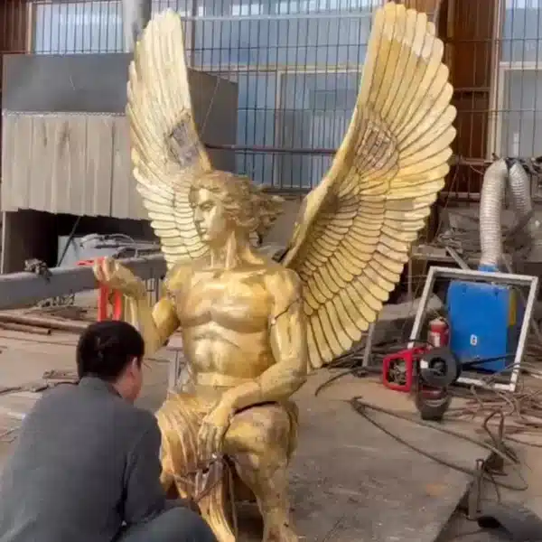 Kneeling Male Angel Statue