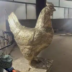 Large Metal Chicken Sculpture (1) Large Metal Chicken Sculpture