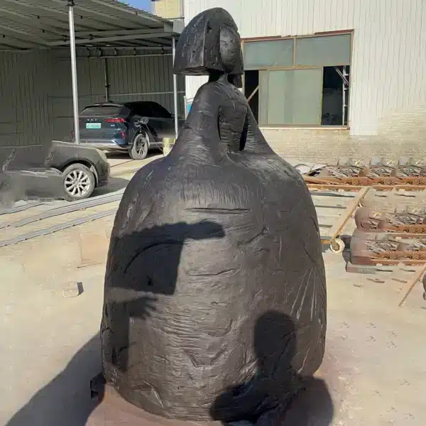 Modern Bronze Menina Sculpture
