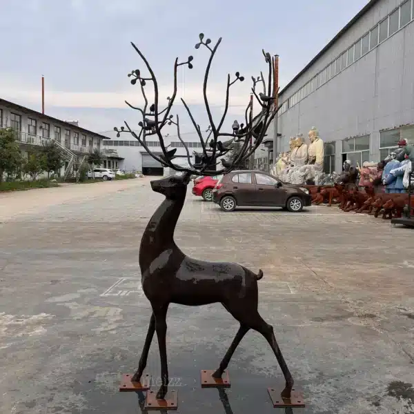 Outdoor Bronze Deer Statues