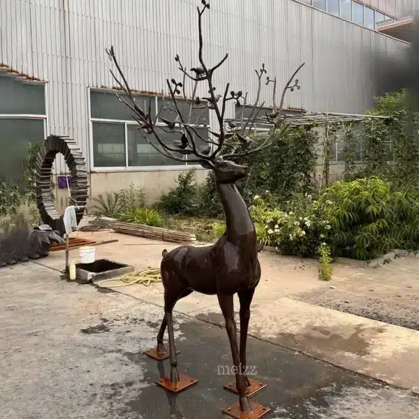 Outdoor Bronze Deer Statues