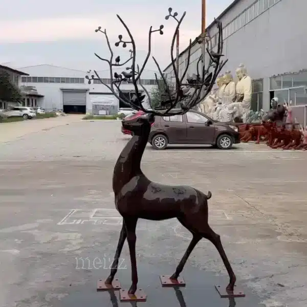 Outdoor Bronze Deer Statues