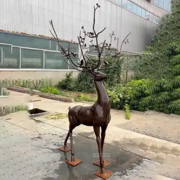 Outdoor Bronze Deer Statues