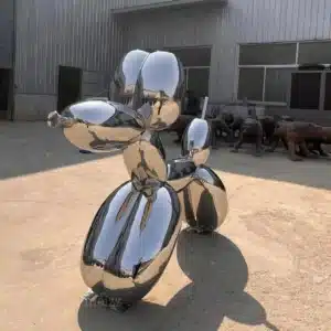 Silver Balloon Dog Sculpture