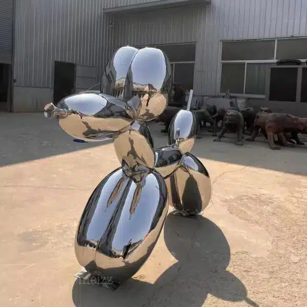 Silver Balloon Dog Sculpture