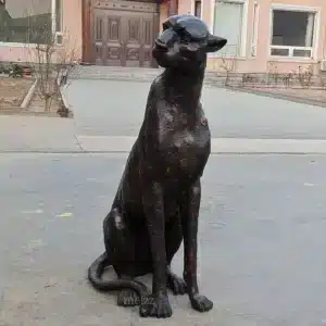 Sitting Leopard Statue