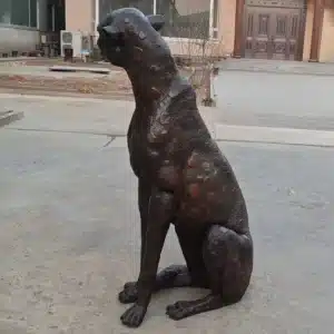 Sitting Leopard Statue