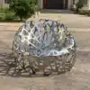 Stainless Steel Sculptural Chair | Modern Outdoor Art Seating