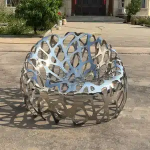 Stainless Steel Sculptural Chair