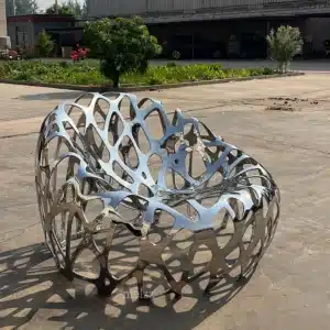 Stainless Steel Sculptural Chair