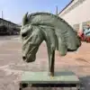 1.8-Meter Bronze Horse Head Statue
