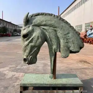bronze horse head statue (1) bronze horse head statue