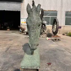 bronze horse head statue (2) bronze horse head statue