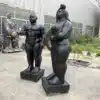 2-Meter Bronze fernando botero adam and eve sculpture
