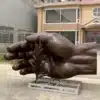 Hand Garden Sculpture – Large Bronze Hand Sculpture for Outdoor Spaces