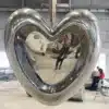 Heart Art Sculpture – Mirror Polished Stainless Steel Heart Sculpture