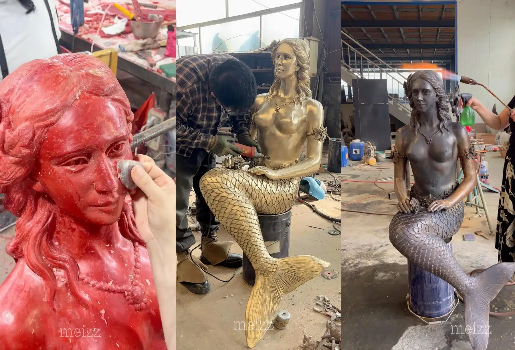 Sitting Mermaid Statue