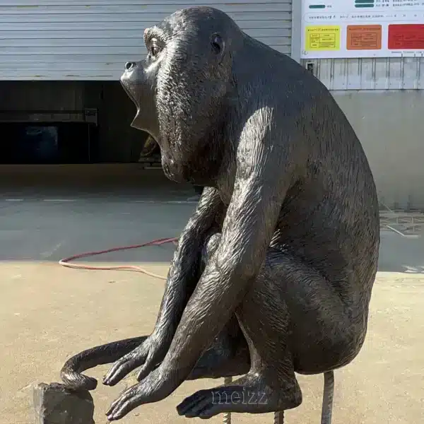 monkey statue for garden 1 Bronze Monkey Statue for Garden