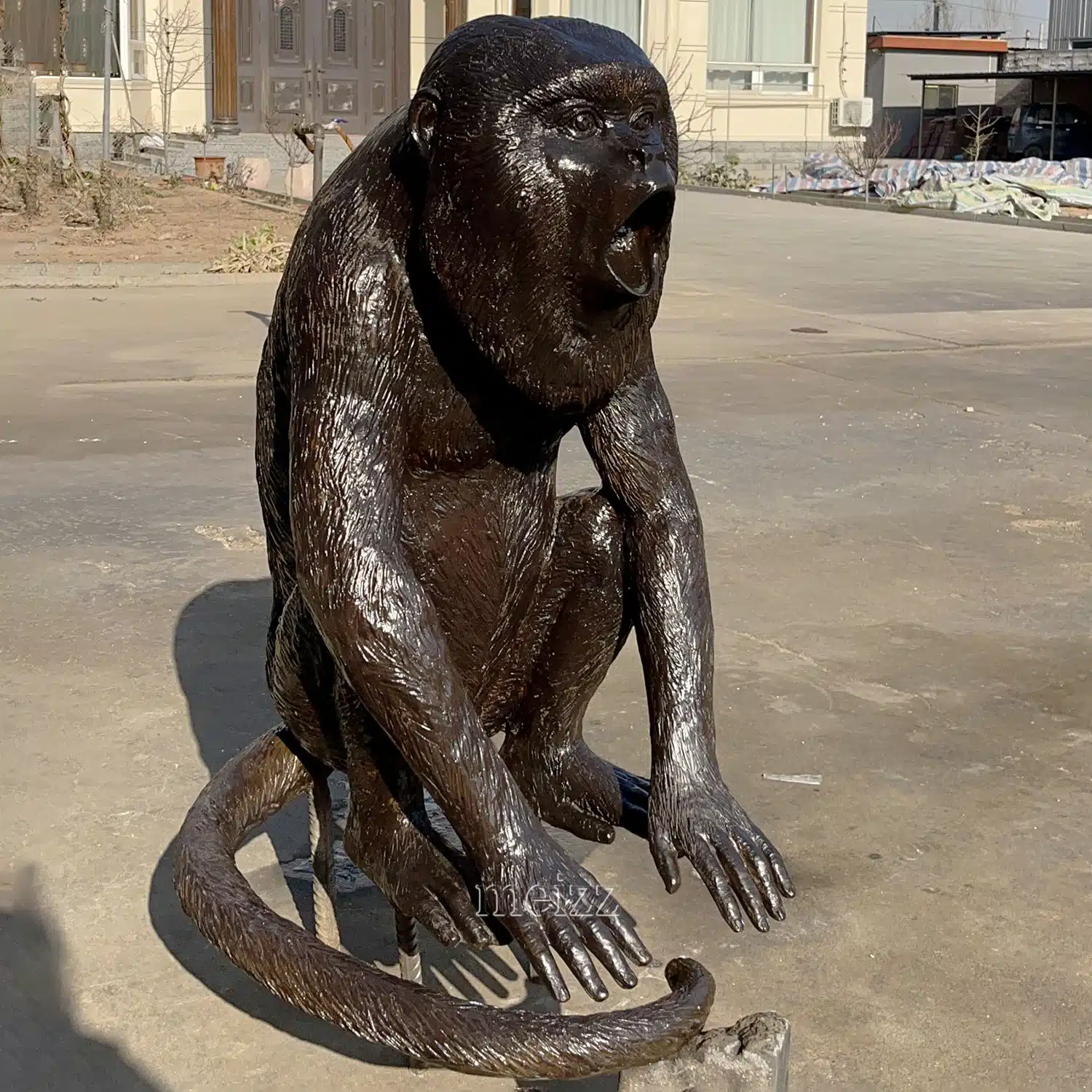monkey statue for garden 2 Bronze Monkey Statue for Garden