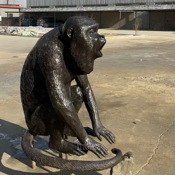 monkey statue for garden 3 Bronze Monkey Statue for Garden