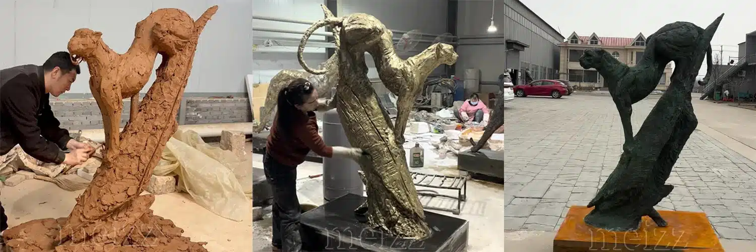 Abstract Leopard Sculpture