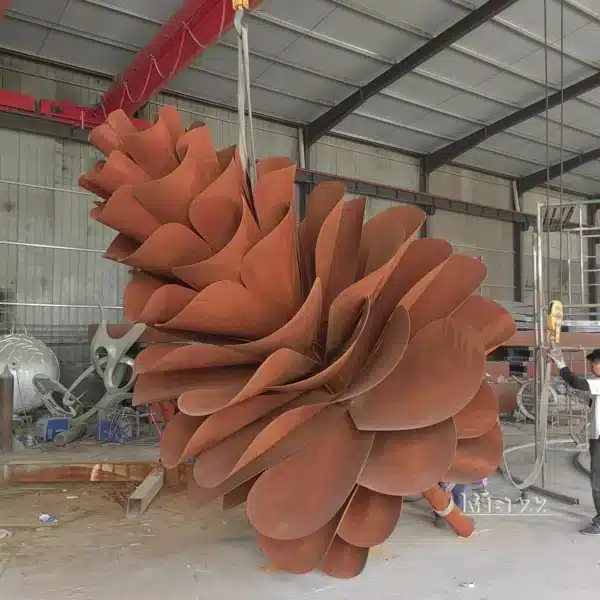3.5-Meter Metal Pine Cone Sculpture