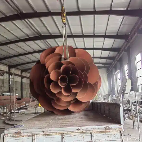3.5-Meter Metal Pine Cone Sculpture