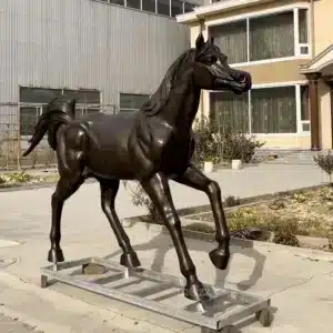 Bronze Walking Horse Sculpture