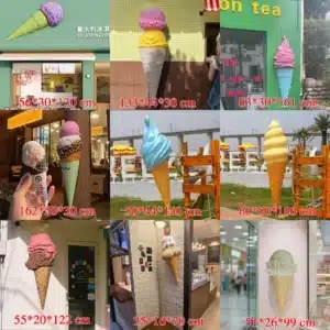 Large Ice Cream Cone Statue