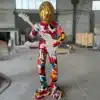 Colorful Fiberglass Musician Sculpture with Guitar