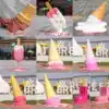 Giant Fiberglass Melted Ice Cream Sculpture Series