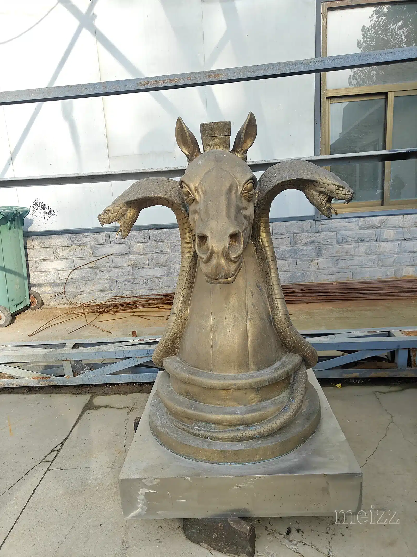 Brass Chess Knight Sculpture (1) Brass Chess Knight Sculpture