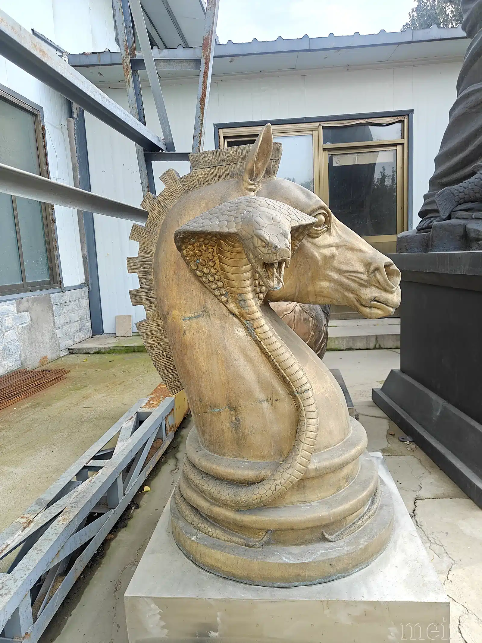 Brass Chess Knight Sculpture (2) Brass Chess Knight Sculpture
