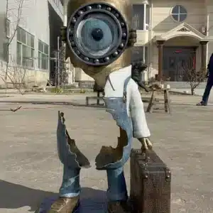 Bronze Minion Traveler Sculpture