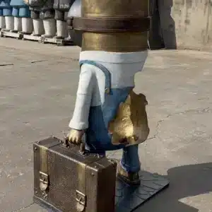 Bronze Minion Traveler Sculpture