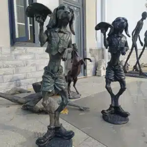 Dog Waiter Statue