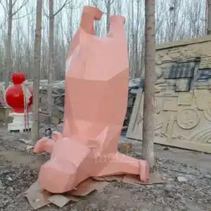 Geometric Hippo Sculpture (3) Geometric Hippo Sculpture