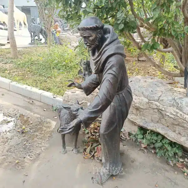 St Francis Bronze Statue