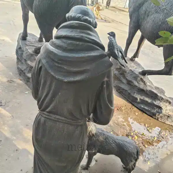 St Francis Bronze Statue